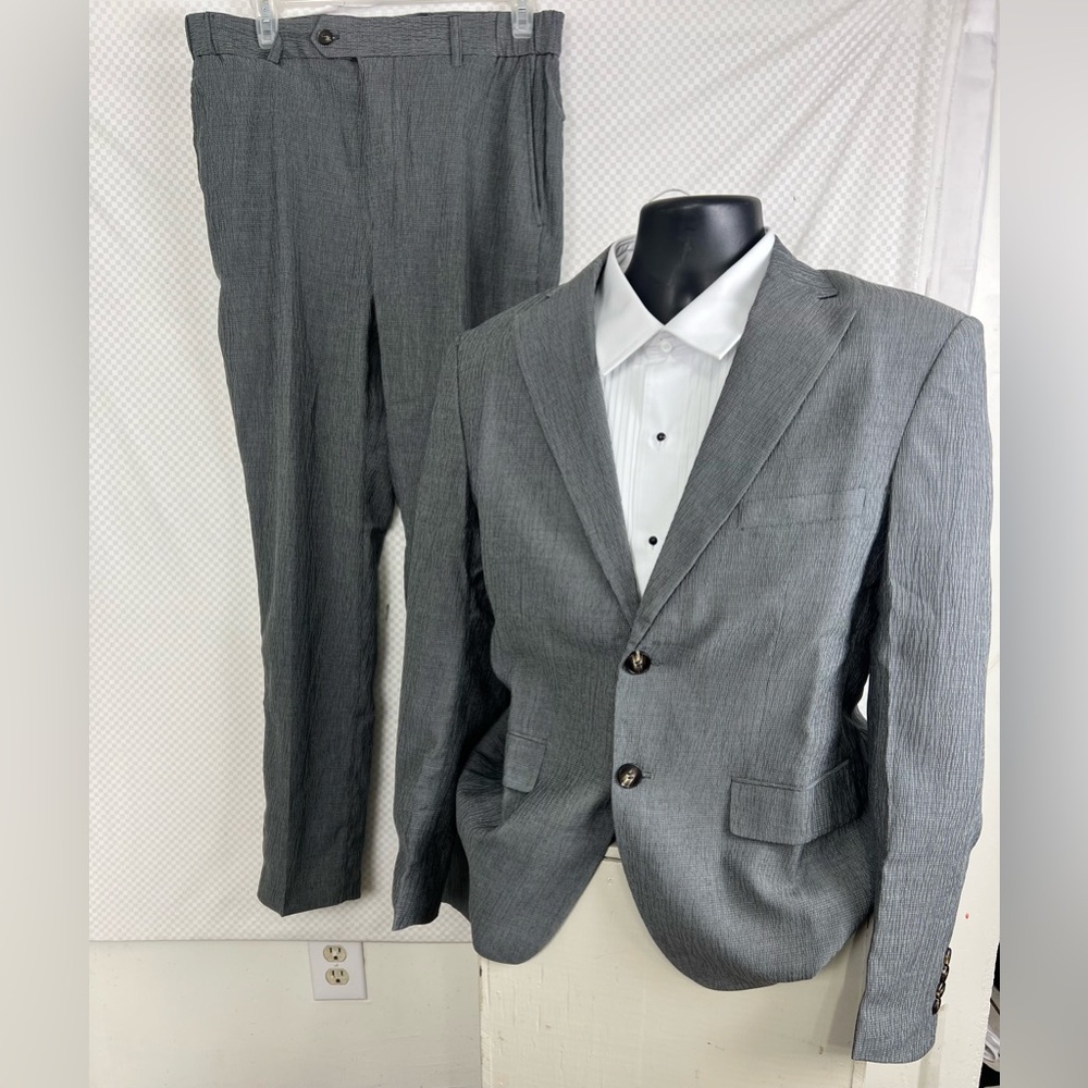 Ween Charm Suit‎ Blazer Jacket Pants  Men Size SM Charcoal Gray 2 Pieces/ Charm